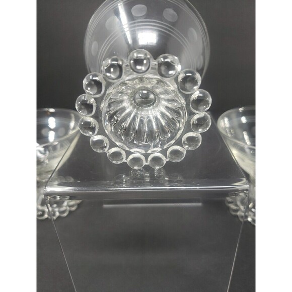 Anchor Hocking Berwick Boopie Champagne Sherbet Footed Etched Design Vintage MCM - Picture 11 of 16